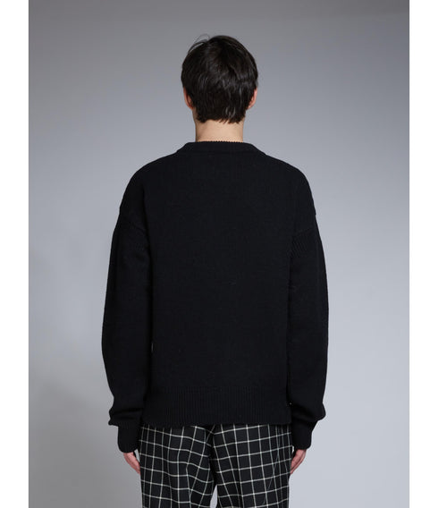 MARNI Logo Intarsia Shetland Wool Mens Apparel